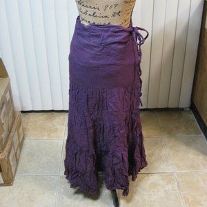 NWT Sassi's purple peasant maxi skirt OS one size
